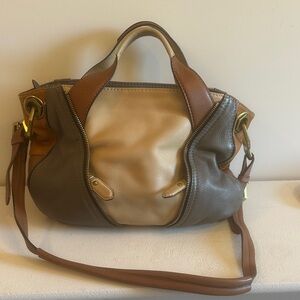 orYANY Brown and Cream Crossbody Bag